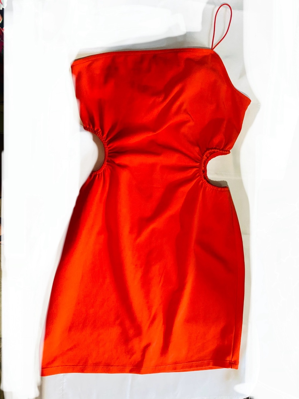 Speechless  One-Shoulder Cutout Mini Dress